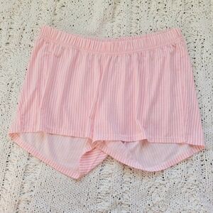 H&M Mama Pink And White Striped PJ Shorts Maternity